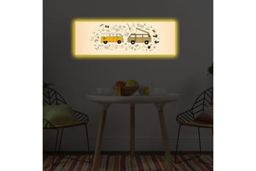 Canvasbilde Dekorativ LED-belysning - Flerfarget - Interiør - Maleri & posters - Lerretsbilder