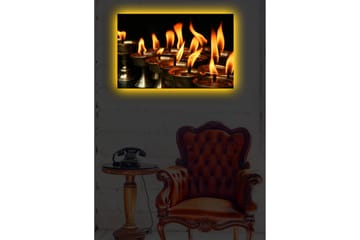 Canvasbilde Dekorativ LED-belysning - Flerfarget - Interiør - Maleri & posters - Lerretsbilder