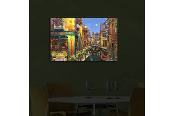 Canvasbilde Dekorativ LED-belysning - Flerfarget - Interiør - Maleri & posters - Lerretsbilder