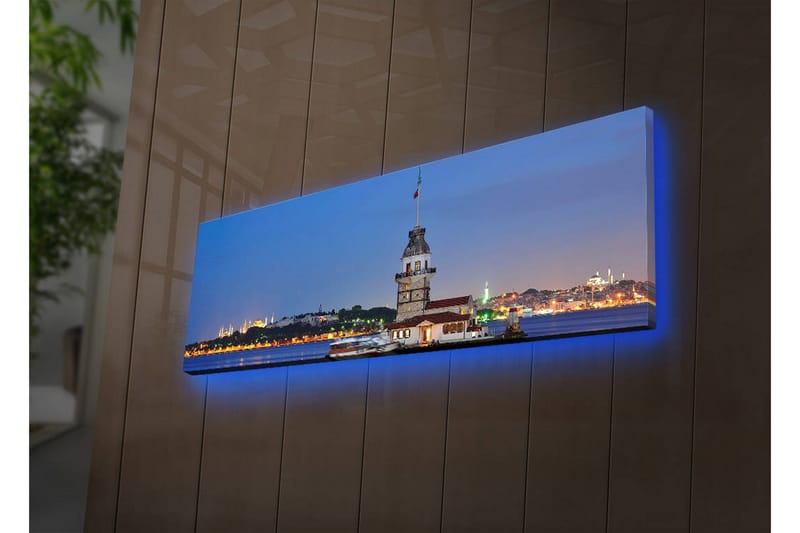 Canvasbilde Dekorativ LED-belysning - Flerfarget - Interiør - Maleri & posters - Lerretsbilder