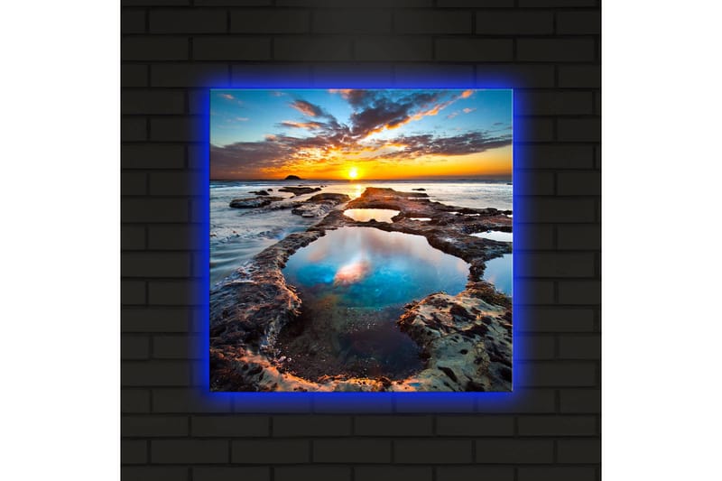 Canvasbilde Dekorativ LED-belysning - Flerfarget - Interiør - Maleri & posters - Lerretsbilder