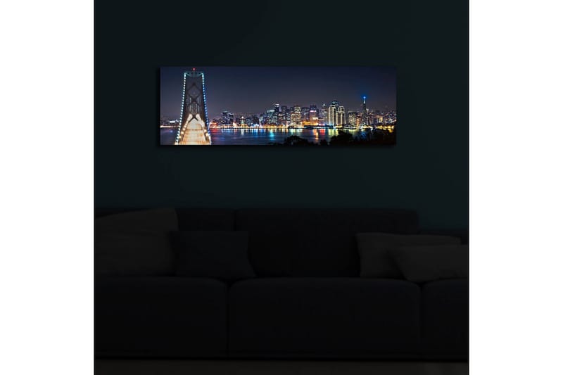Canvasbilde Dekorativ LED-belysning - Flerfarget - Lerretsbilder Canvasbilde Dekorativ LED-belysning - Flerfarget - Lerretsbilder