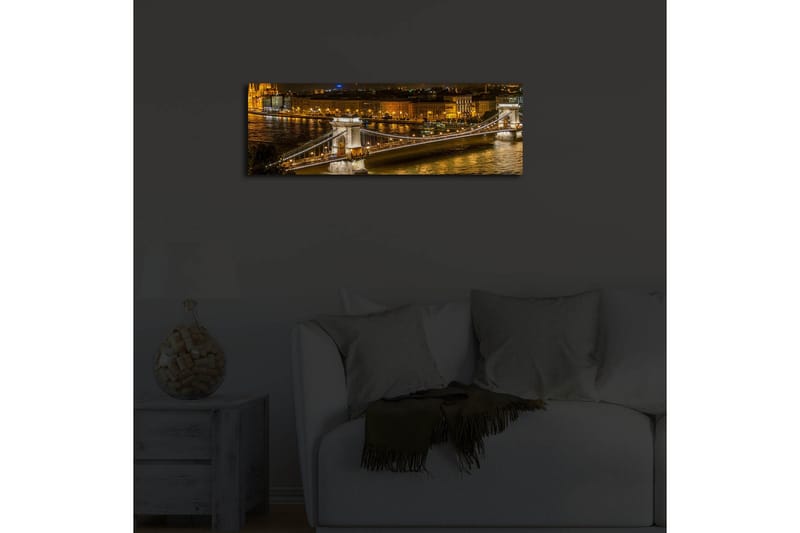 Canvasbilde Dekorativ LED-belysning - Flerfarget - Interiør - Maleri & posters - Lerretsbilder