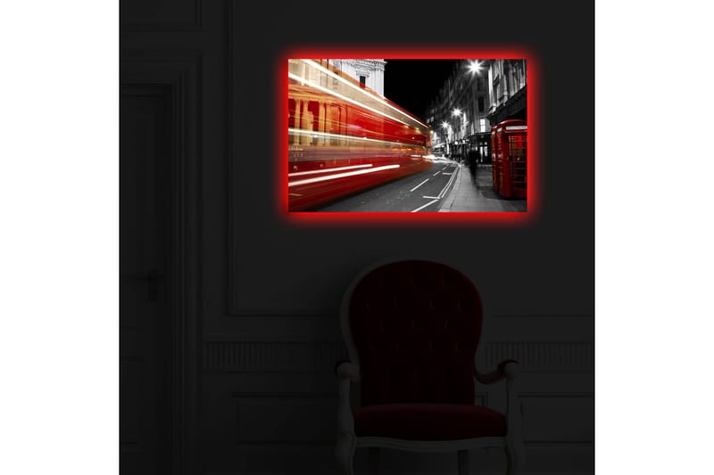 Canvasbilde Dekorativ LED-belysning - Flerfarget - Interiør - Maleri & posters - Lerretsbilder