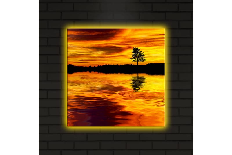 Canvasbilde Dekorativ LED-belysning - Flerfarget - Interiør - Maleri & posters - Lerretsbilder