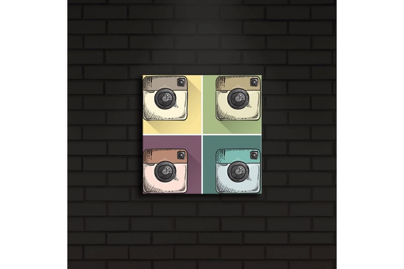 Canvasbilde Dekorativ LED-belysning - Flerfarget - Interiør - Maleri & posters - Lerretsbilder