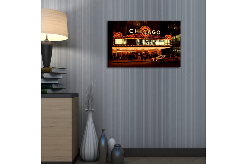 Canvasbilde Dekorativ LED-belysning - Flerfarget - Interiør - Maleri & posters - Lerretsbilder