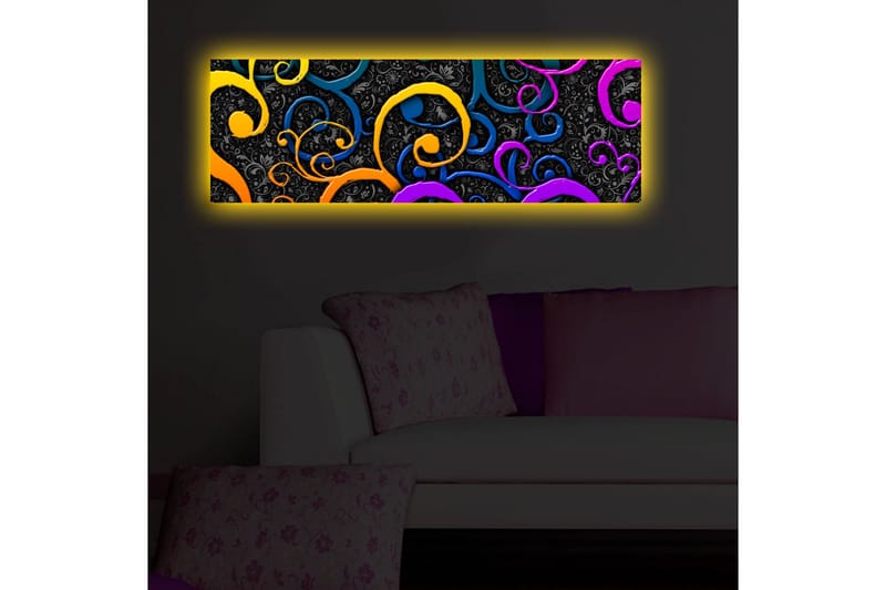 Canvasbilde Dekorativ LED-belysning - Flerfarget - Lerretsbilder