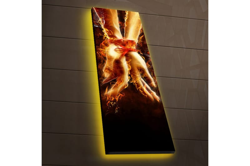 Canvasbilde Dekorativ LED-belysning - Flerfarget - Interiør - Maleri & posters - Lerretsbilder