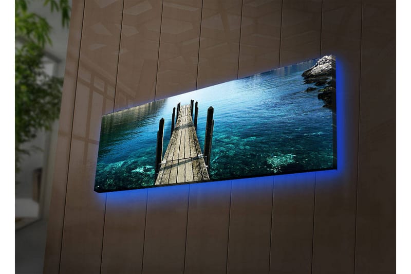 Canvasbilde Dekorativ LED-belysning - Flerfarget - Interiør - Maleri & posters - Lerretsbilder