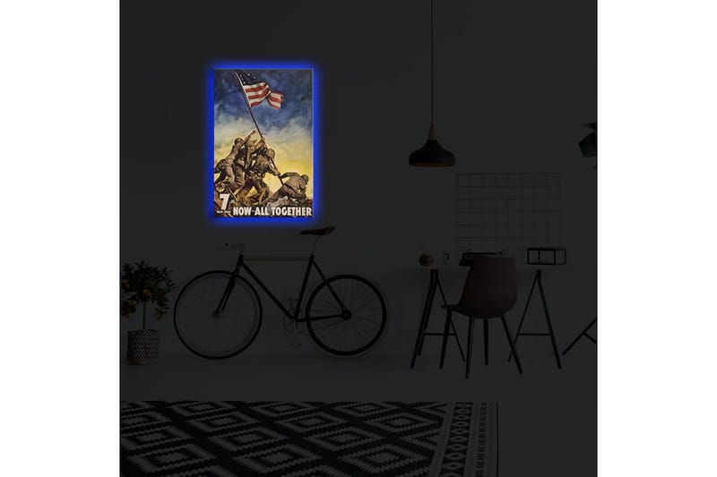 Canvasbilde Dekorativ LED-belysning - Flerfarget - Interiør - Maleri & posters - Lerretsbilder