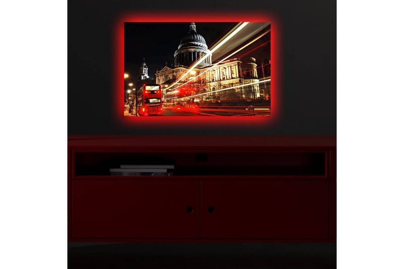 Canvasbilde Dekorativ LED-belysning - Flerfarget - Interiør - Maleri & posters - Lerretsbilder