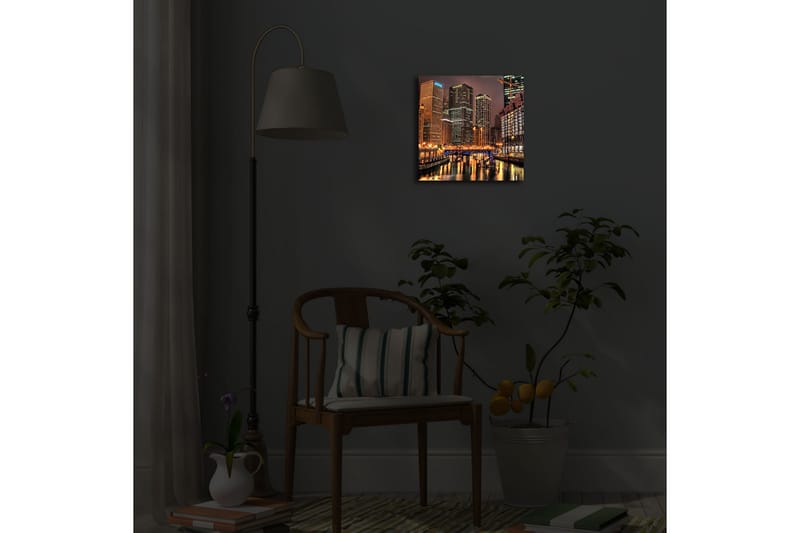 Canvasbilde Dekorativ LED-belysning - Flerfarget - Interiør - Maleri & posters - Lerretsbilder