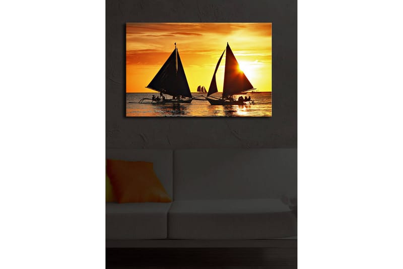 Canvasbilde Dekorativ LED-belysning - Flerfarget - Interiør - Maleri & posters - Lerretsbilder
