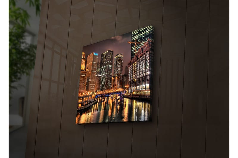Canvasbilde Dekorativ LED-belysning - Flerfarget - Interiør - Maleri & posters - Lerretsbilder