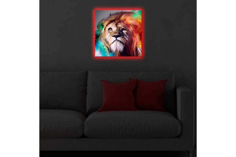 Canvasbilde Dekorativ LED-belysning - Flerfarget - Interiør - Maleri & posters - Lerretsbilder