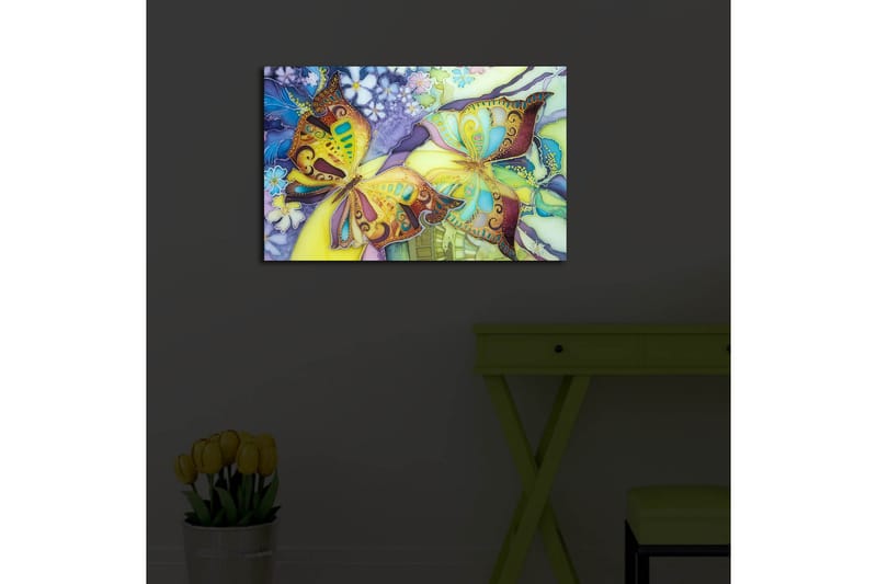 Canvasbilde Dekorativ LED-belysning - Flerfarget - Interiør - Maleri & posters - Lerretsbilder