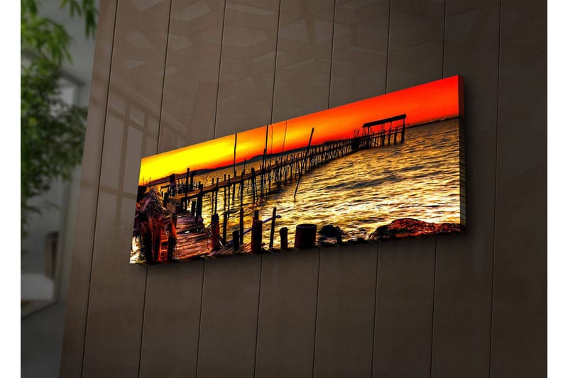 Canvasbilde Dekorativ LED-belysning - Flerfarget - Interiør - Maleri & posters - Lerretsbilder