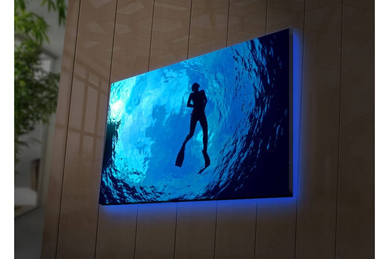 Canvasbilde Dekorativ LED-belysning - Flerfarget - Interiør - Maleri & posters - Lerretsbilder