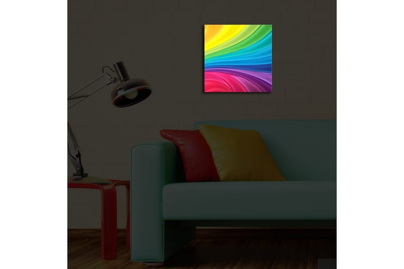 Canvasbilde Dekorativ LED-belysning - Flerfarget - Interiør - Maleri & posters - Lerretsbilder