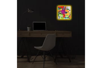 Canvasbilde Dekorativ LED-belysning - Flerfarget - Interiør - Maleri & posters - Lerretsbilder