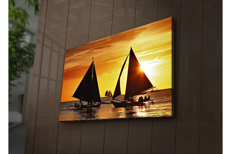 Canvasbilde Dekorativ LED-belysning - Flerfarget - Interiør - Maleri & posters - Lerretsbilder
