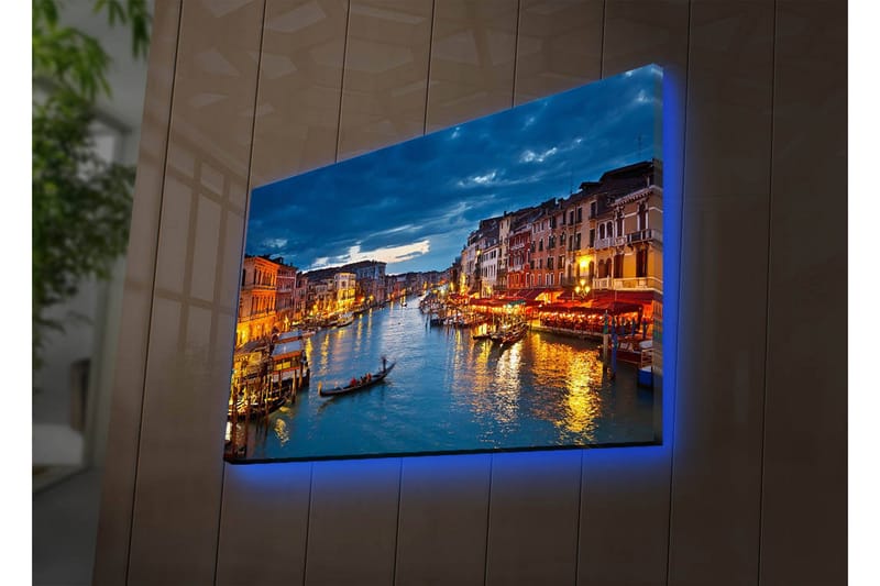 Canvasbilde Dekorativ LED-belysning - Flerfarget - Interiør - Maleri & posters - Lerretsbilder