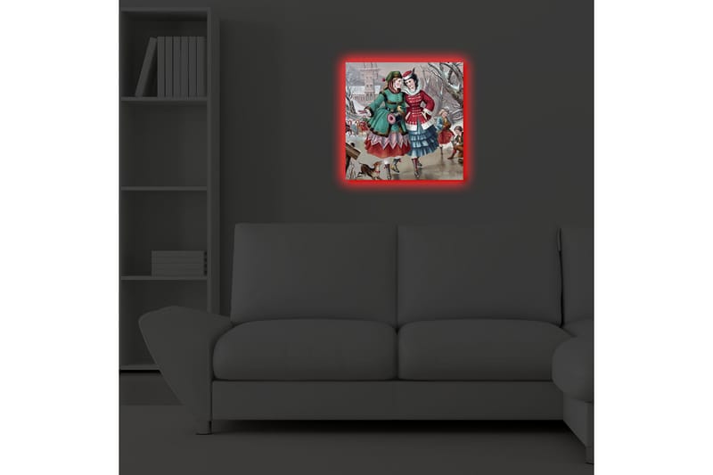 Canvasbilde Dekorativ LED-belysning - Flerfarget - Interiør - Maleri & posters - Lerretsbilder