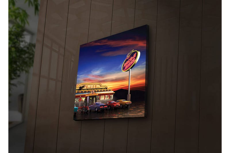 Canvasbilde Dekorativ LED-belysning - Flerfarget - Interiør - Maleri & posters - Lerretsbilder