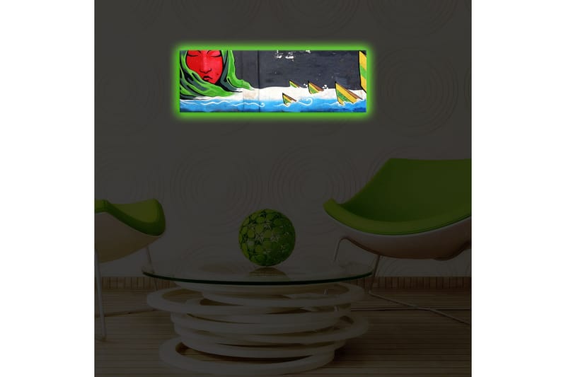 Canvasbilde Dekorativ LED-belysning - Flerfarget - Interiør - Maleri & posters - Lerretsbilder