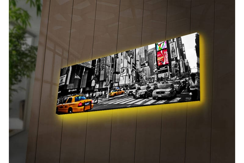 Canvasbilde Dekorativ LED-belysning - Flerfarget - Interiør - Maleri & posters - Lerretsbilder