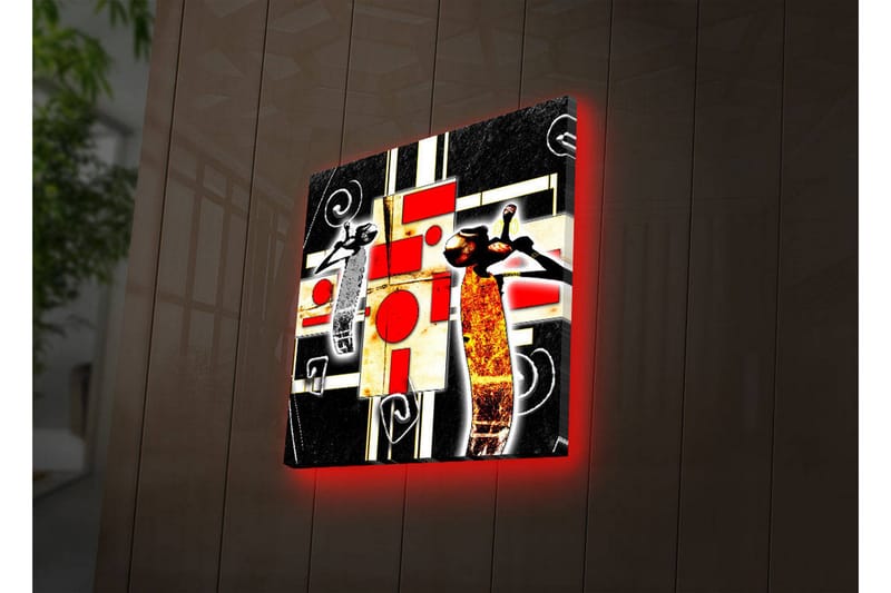 Canvasbilde Dekorativ LED-belysning - Flerfarget - Interiør - Maleri & posters - Lerretsbilder