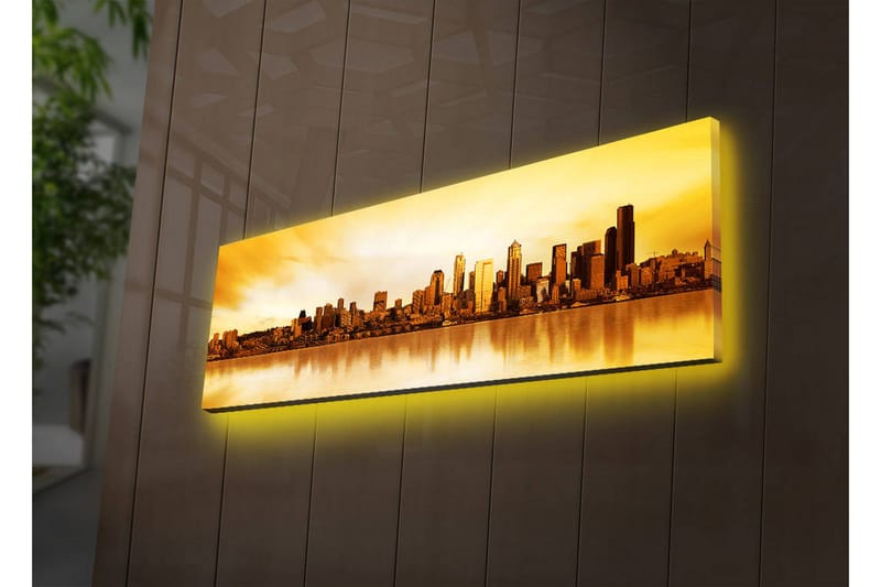 Canvasbilde Dekorativ LED-belysning - Flerfarget - Interiør - Maleri & posters - Lerretsbilder
