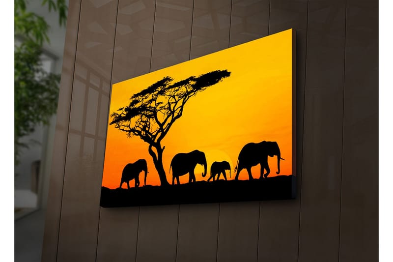 Canvasbilde Dekorativ LED-belysning - Flerfarget - Interiør - Maleri & posters - Lerretsbilder