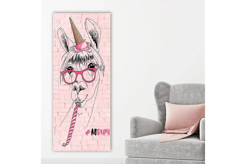 Canvasbilde DKY Animals Flerfarget - 50x120 cm - Interiør - Maleri & posters - Lerretsbilder