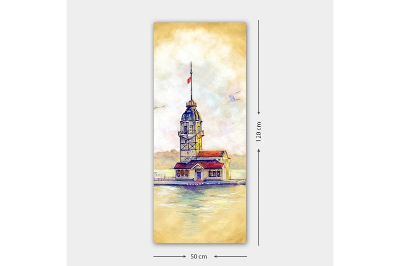 Canvasbilde DKY Cities & Countries Flerfarget - 50x120 cm - Interiør - Maleri & posters - Lerretsbilder