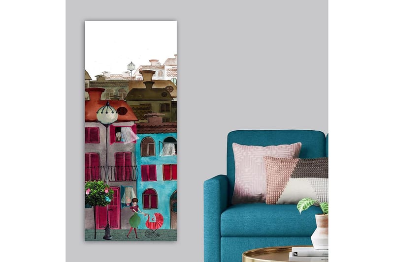 Canvasbilde DKY Cities & Countries Flerfarget - 50x120 cm - Interiør - Maleri & posters - Lerretsbilder