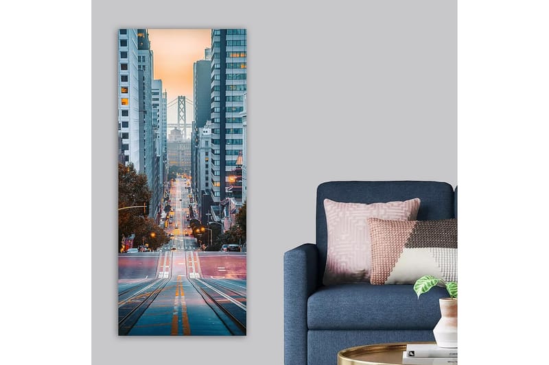 Canvasbilde DKY Cities & Countries Flerfarget - 50x120 cm - Interiør - Maleri & posters - Lerretsbilder