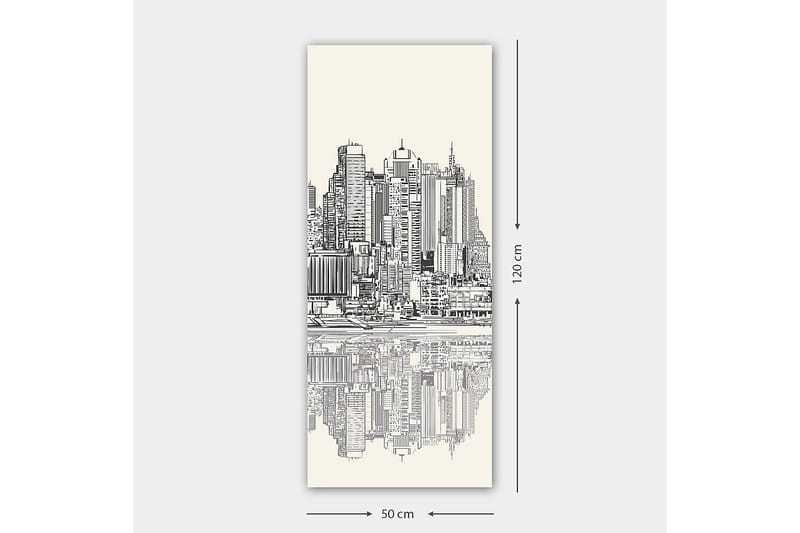 Canvasbilde DKY Cities & Countries Flerfarget - 50x120 cm - Interiør - Maleri & posters - Lerretsbilder