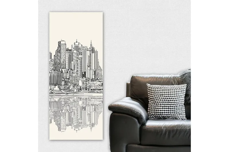 Canvasbilde DKY Cities & Countries Flerfarget - 50x120 cm - Interiør - Maleri & posters - Lerretsbilder