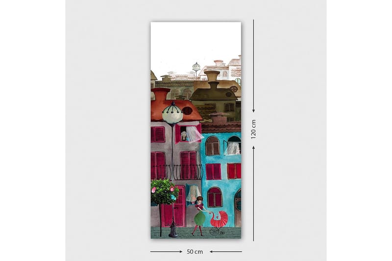 Canvasbilde DKY Cities & Countries Flerfarget - 50x120 cm - Interiør - Maleri & posters - Lerretsbilder