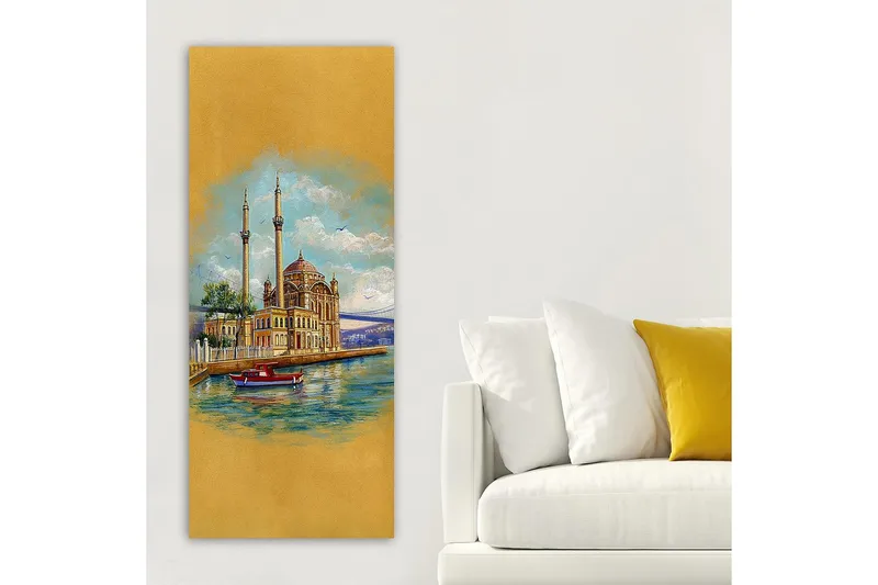 Canvasbilde DKY Cities & Countries Flerfarget - 50x120 cm - Interiør - Maleri & posters - Lerretsbilder