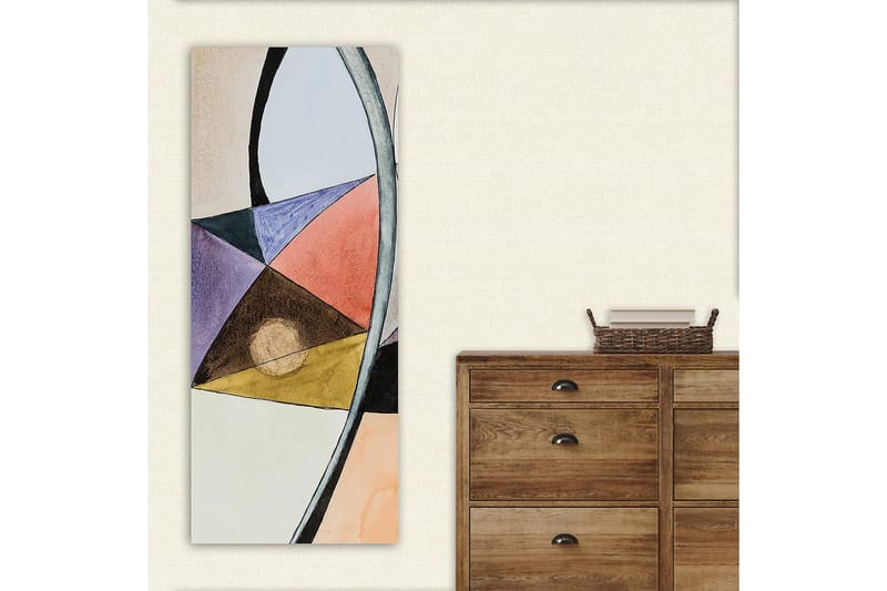 Canvasbilde DKY Geometric Flerfarget - 50x120 cm - Interiør - Maleri & posters - Lerretsbilder