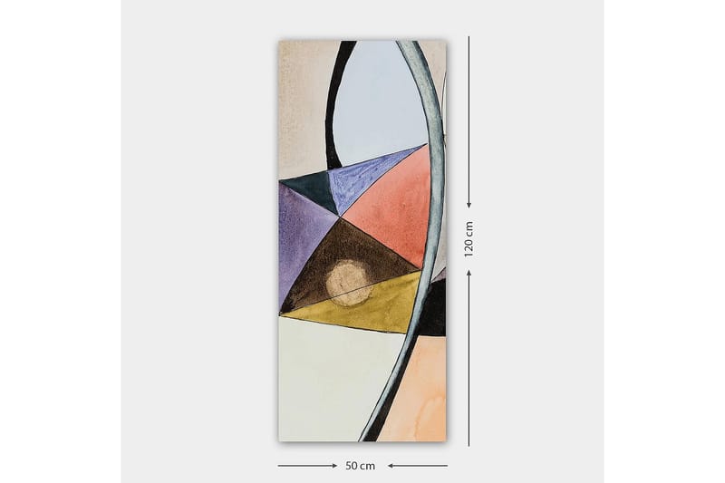 Canvasbilde DKY Geometric Flerfarget - 50x120 cm - Interiør - Maleri & posters - Lerretsbilder