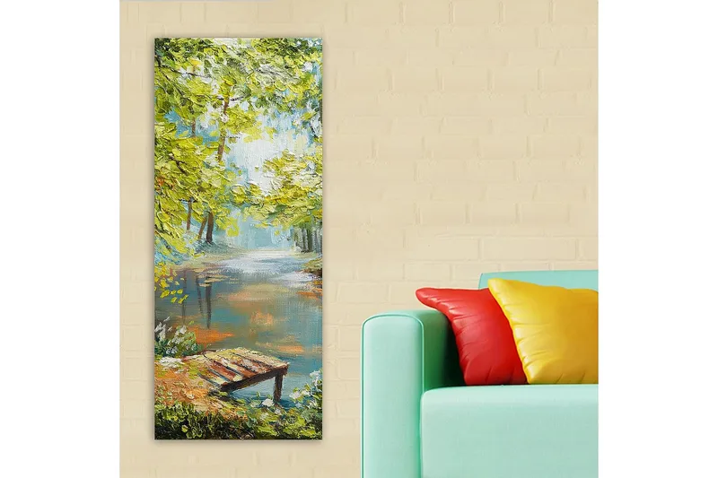 Canvasbilde DKY Landscape & Nature Flerfarget - 50x120 cm - Interiør - Maleri & posters - Lerretsbilder