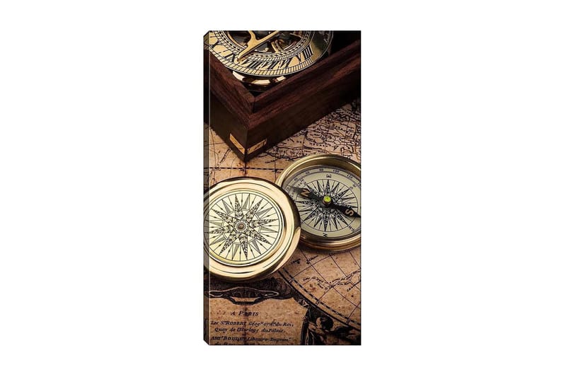 Canvasbilde DKY Map Flerfarget - 50x120 cm - Interiør - Maleri & posters - Lerretsbilder