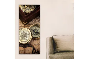 Canvasbilde DKY Map Flerfarget - 50x120 cm - Interiør - Maleri & posters - Lerretsbilder