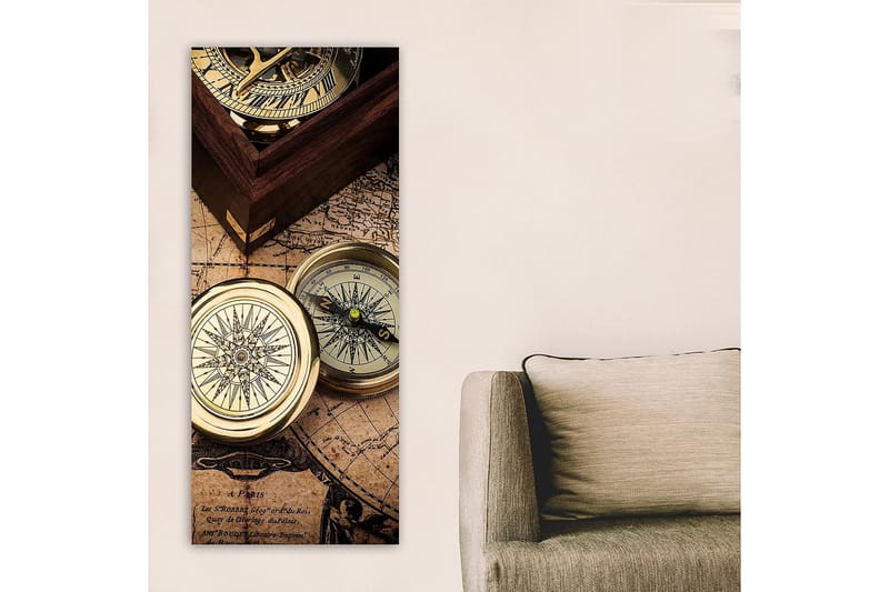 Canvasbilde DKY Map Flerfarget - 50x120 cm - Interiør - Maleri & posters - Lerretsbilder