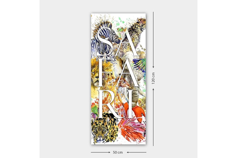 Canvasbilde DKY Text Flerfarget - 50x120 cm - Interiør - Maleri & posters - Lerretsbilder