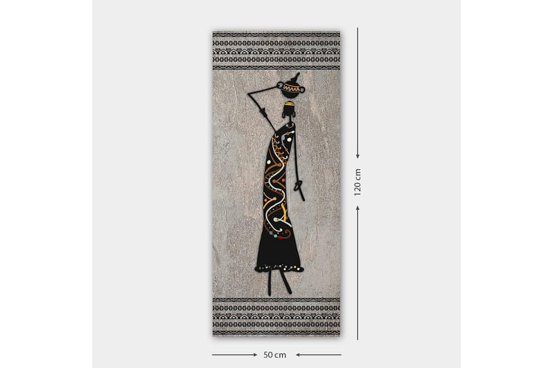 Canvasbilde DKY World Cultures Flerfarget - 50x120 cm - Interiør - Maleri & posters - Lerretsbilder